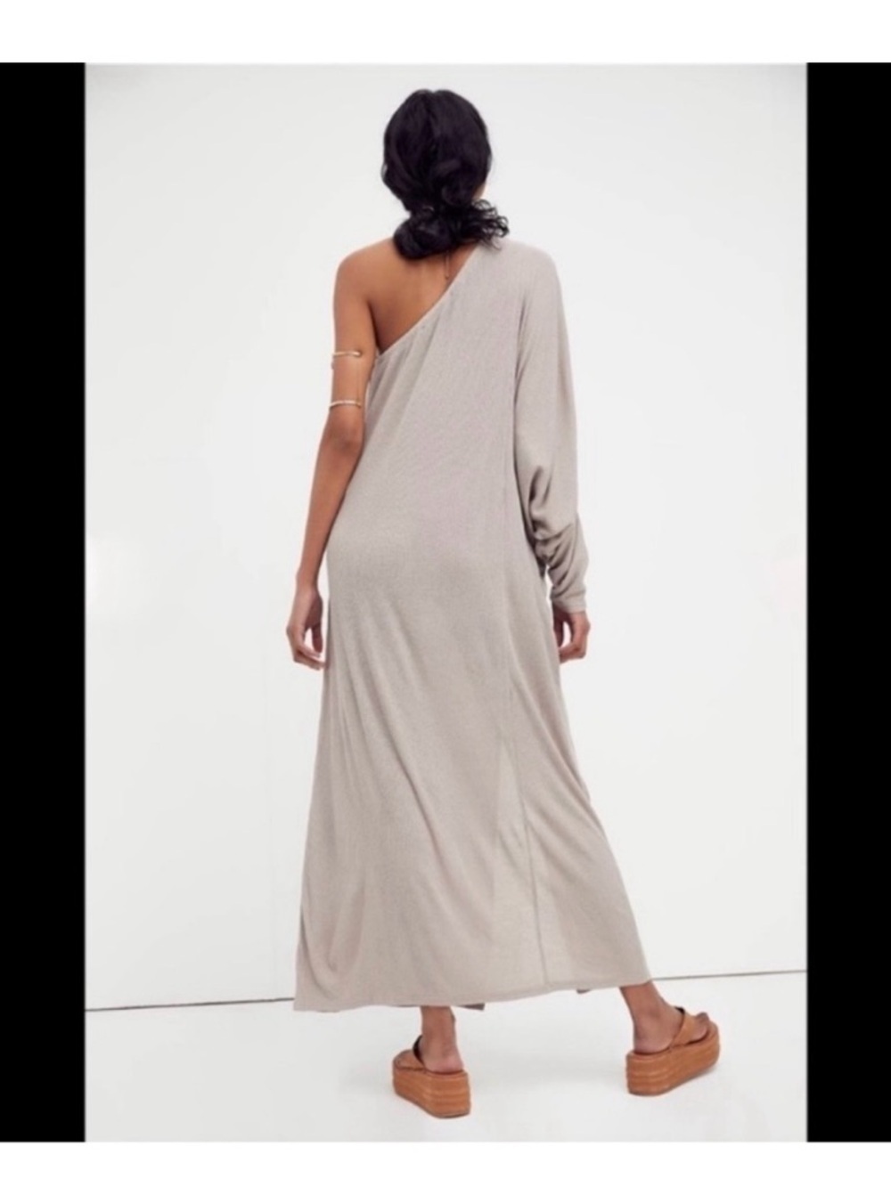 Free people Kara one shoulder maxi Oyster Size Small - Picture 2 of 11